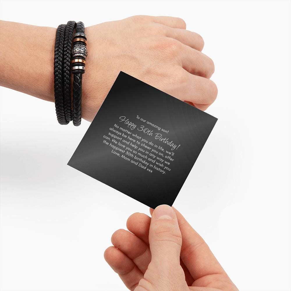30th Birthday Gift Bracelet for Son