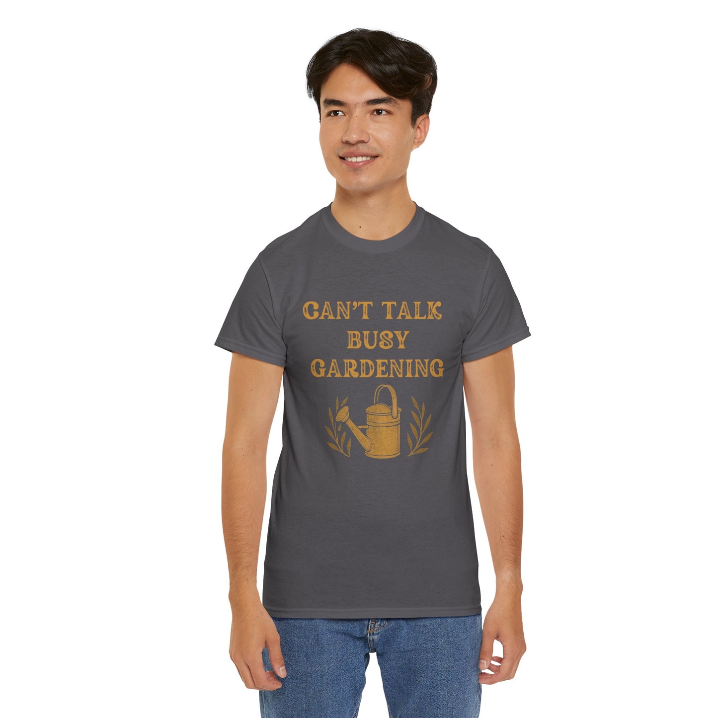Can't Talk, Busy Gardening Unisex Cotton Tee - Perfect for Gardeners