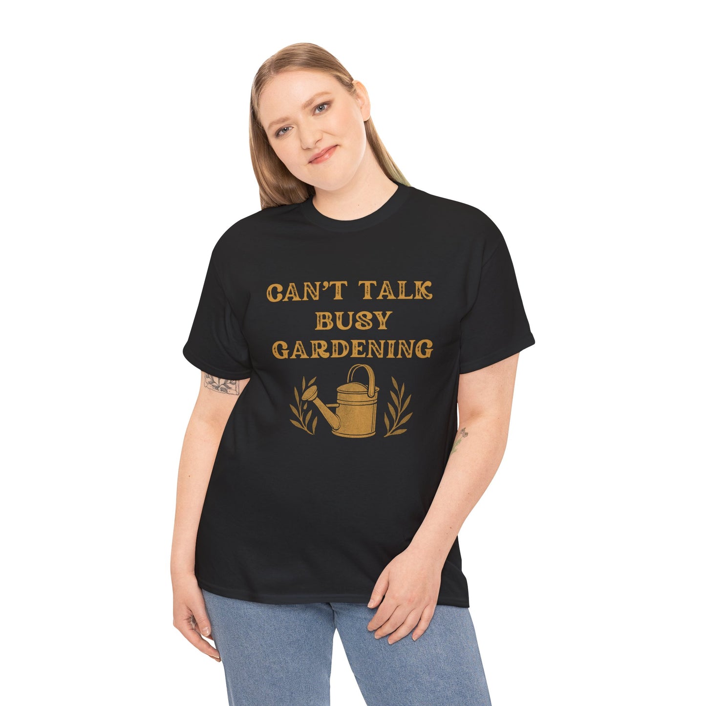 Can't Talk, Busy Gardening Unisex Cotton Tee - Perfect for Gardeners