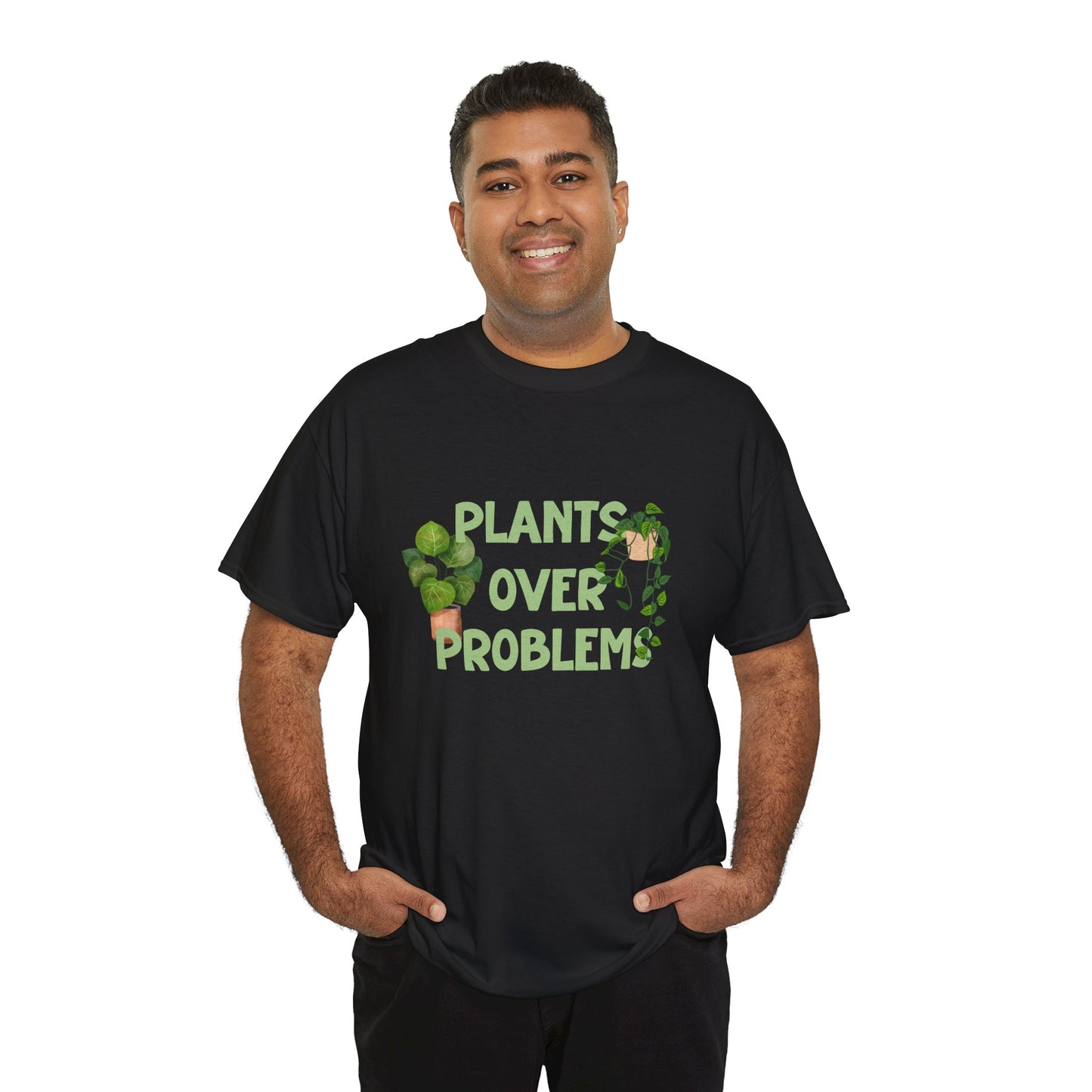 Plants Over Problems T-Shirt β Stress-Free Gardener Tee π±