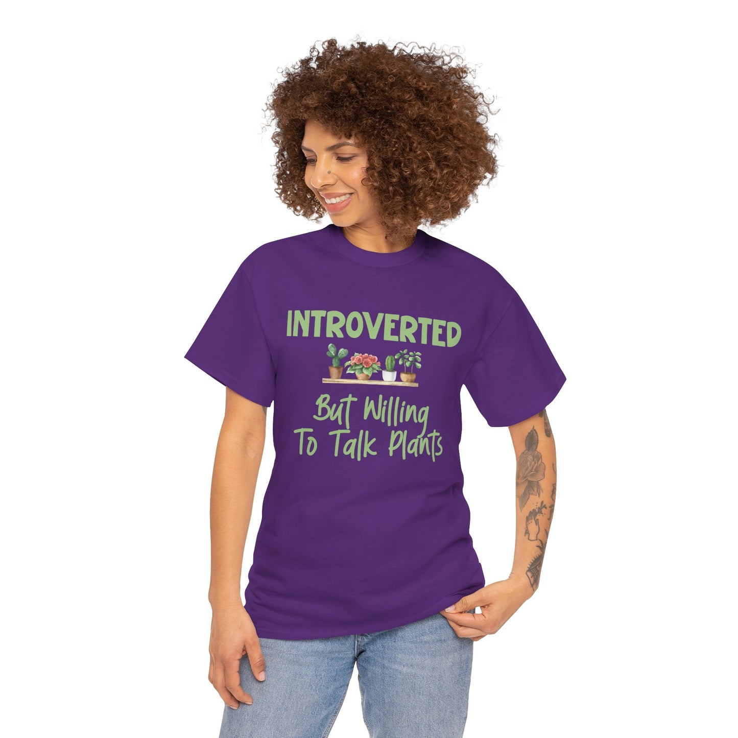 Introverted but Willing to Talk Plants T-Shirt – Funny Gardener Tee
