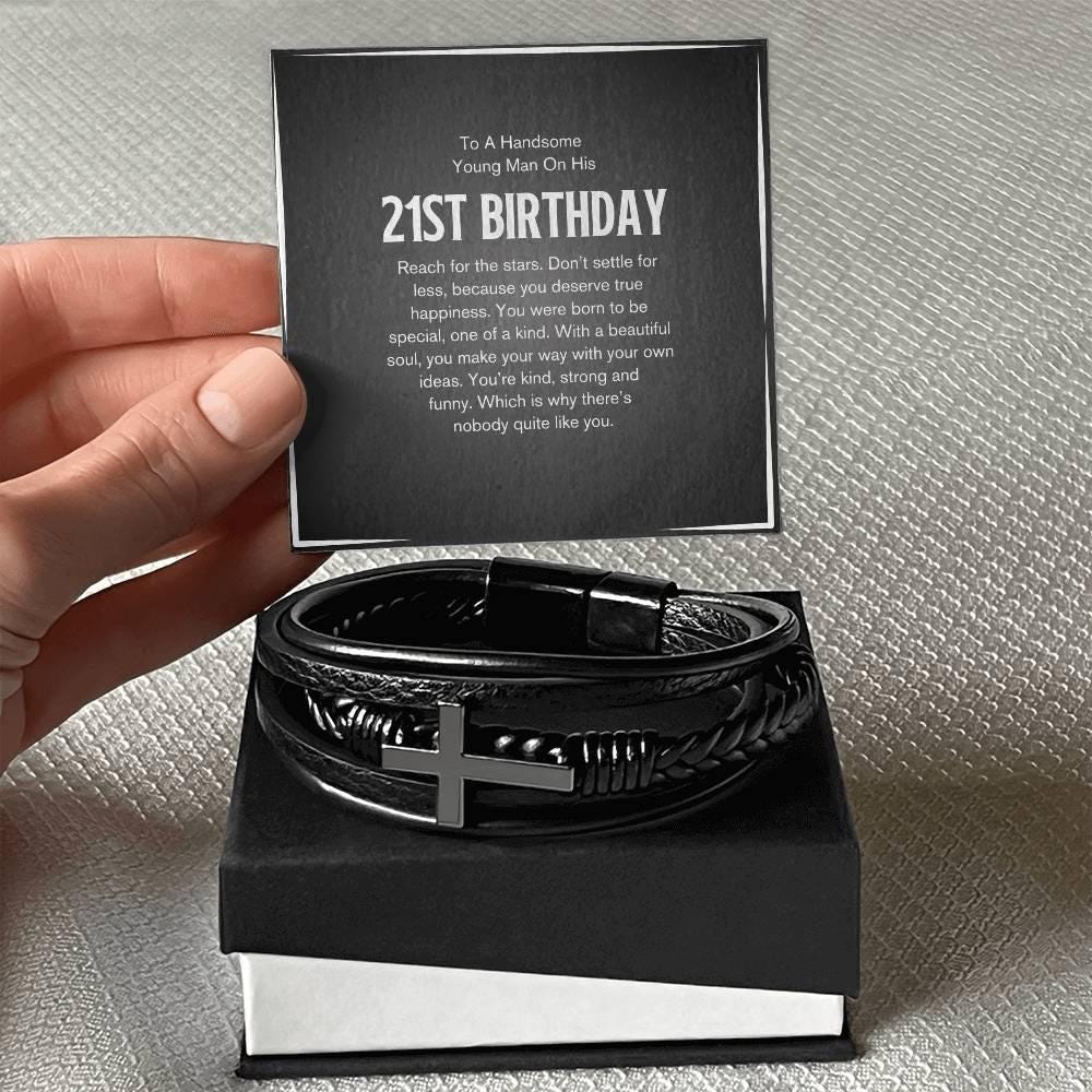 21st Birthday Gift Bracelet for Him