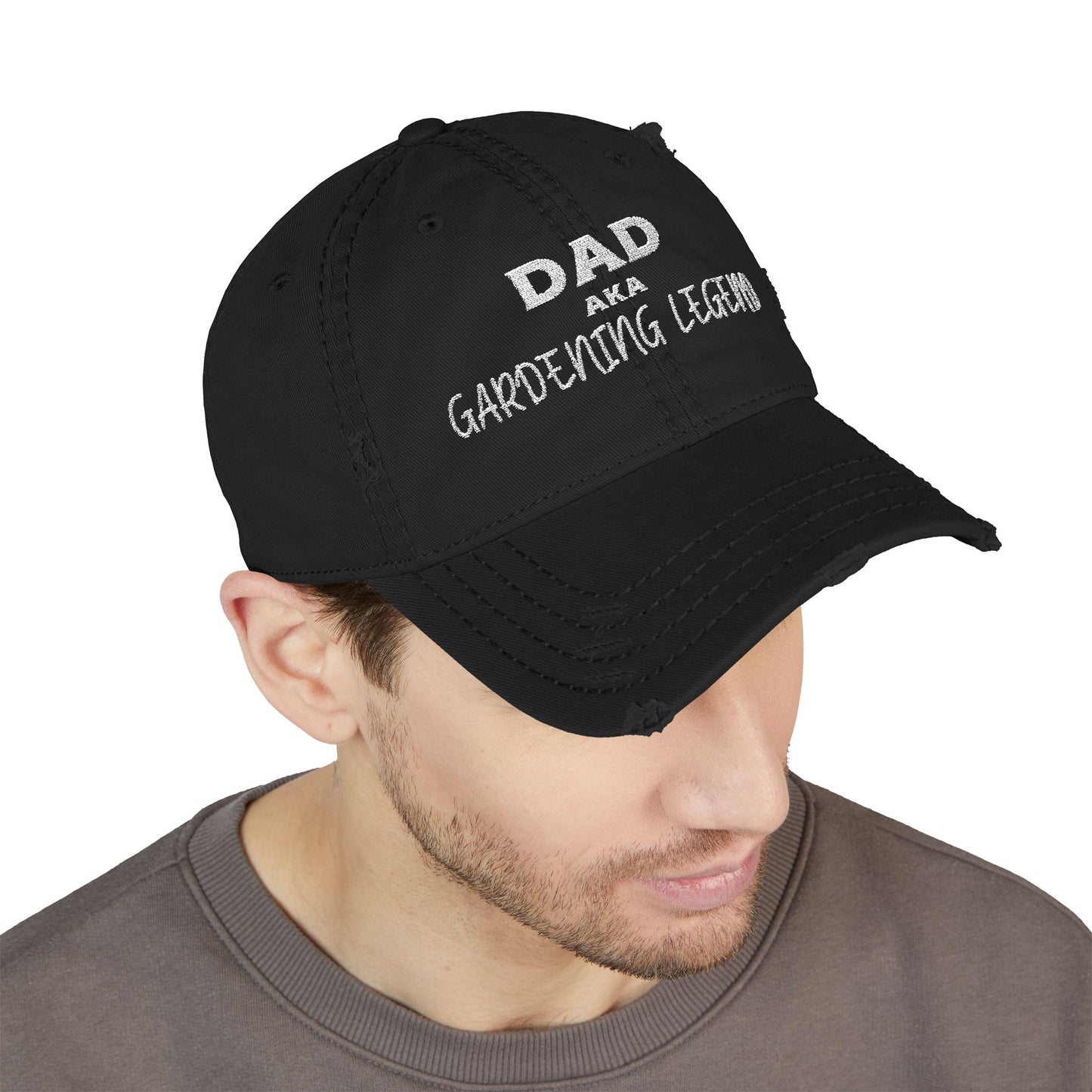 Dad, Aka Gardening Legend - Embroidered Distressed Dad Cap