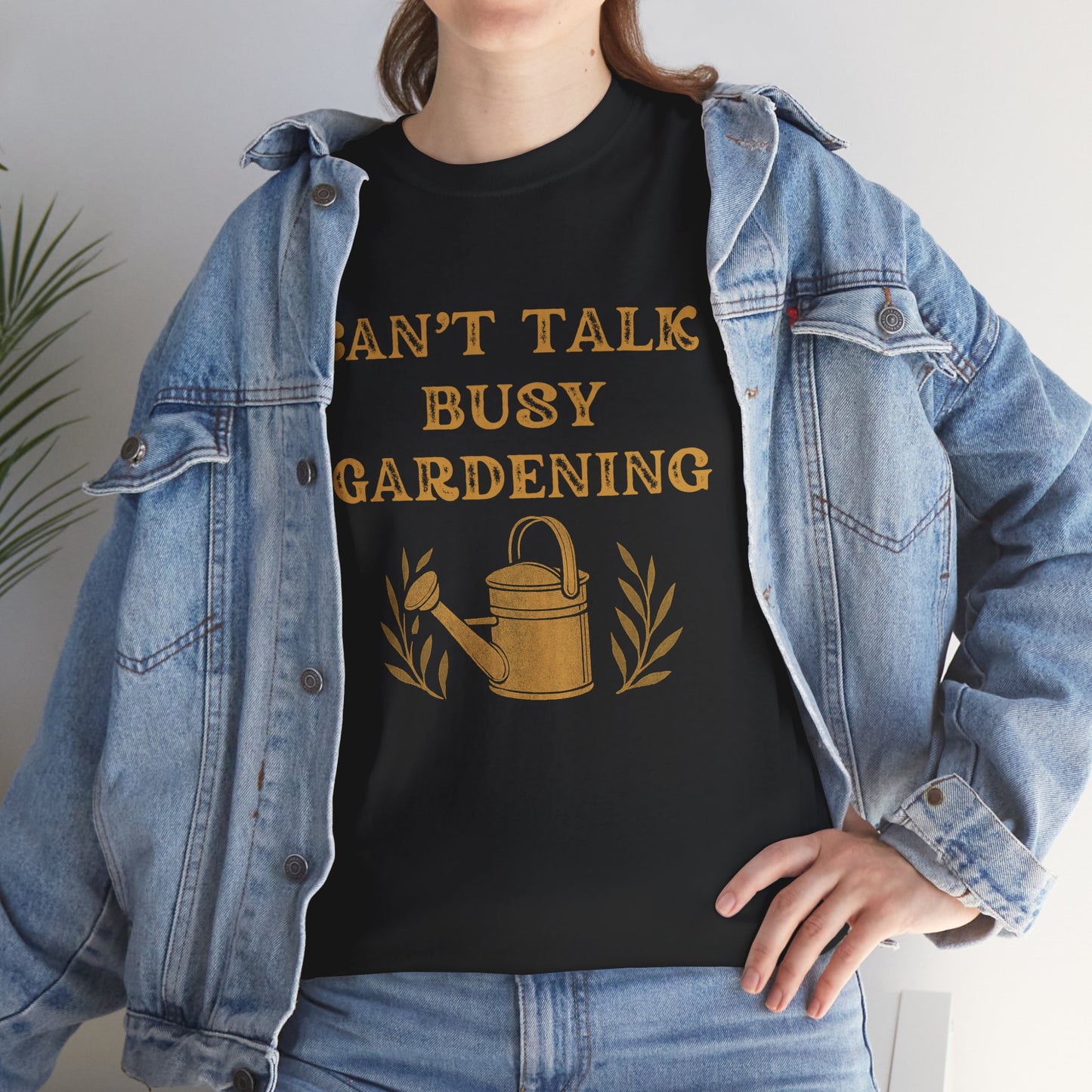 Can't Talk, Busy Gardening Unisex Cotton Tee - Perfect for Gardeners