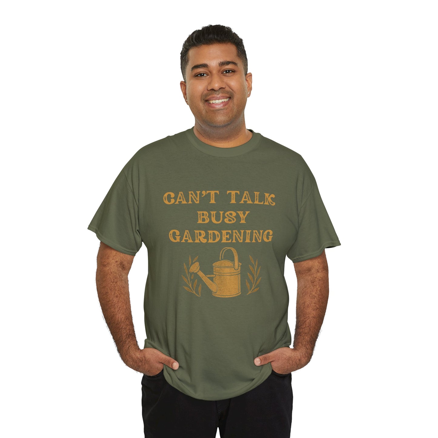Can't Talk, Busy Gardening Unisex Cotton Tee - Perfect for Gardeners