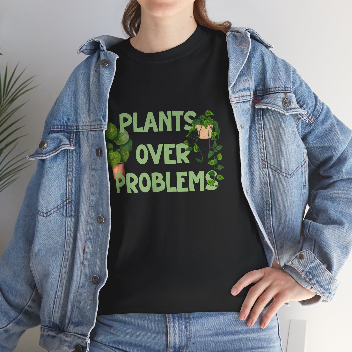Plants Over Problems T-Shirt β Stress-Free Gardener Tee π±
