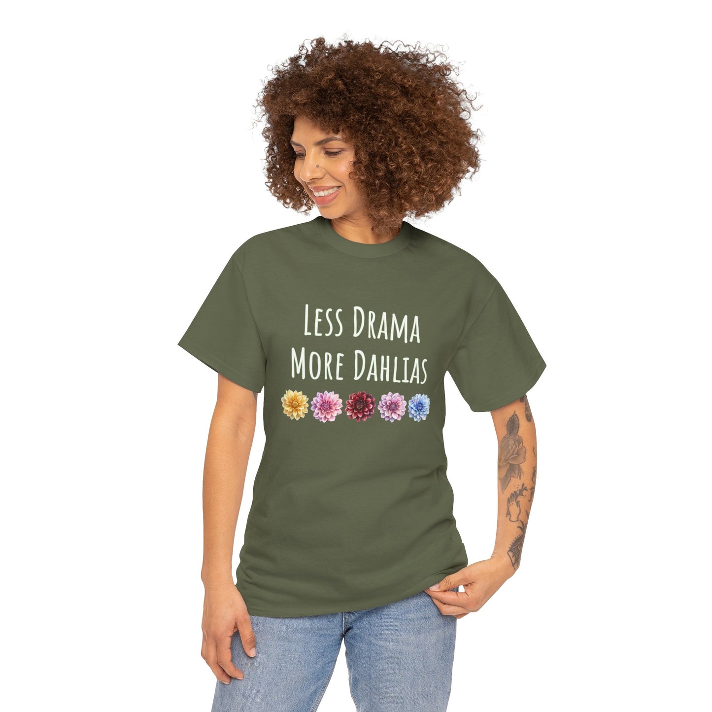 Less Drama, More Dahlias T-Shirt