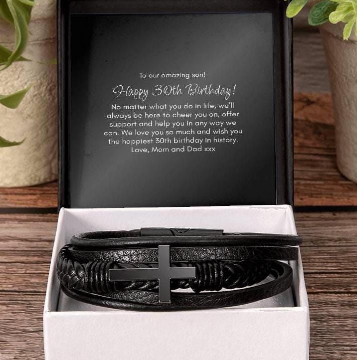 30th Birthday Gift Bracelet for Son