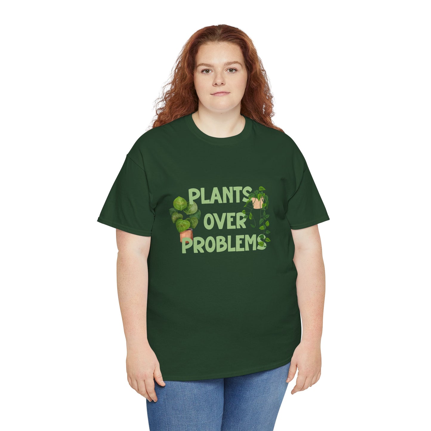 Plants Over Problems T-Shirt β Stress-Free Gardener Tee π±