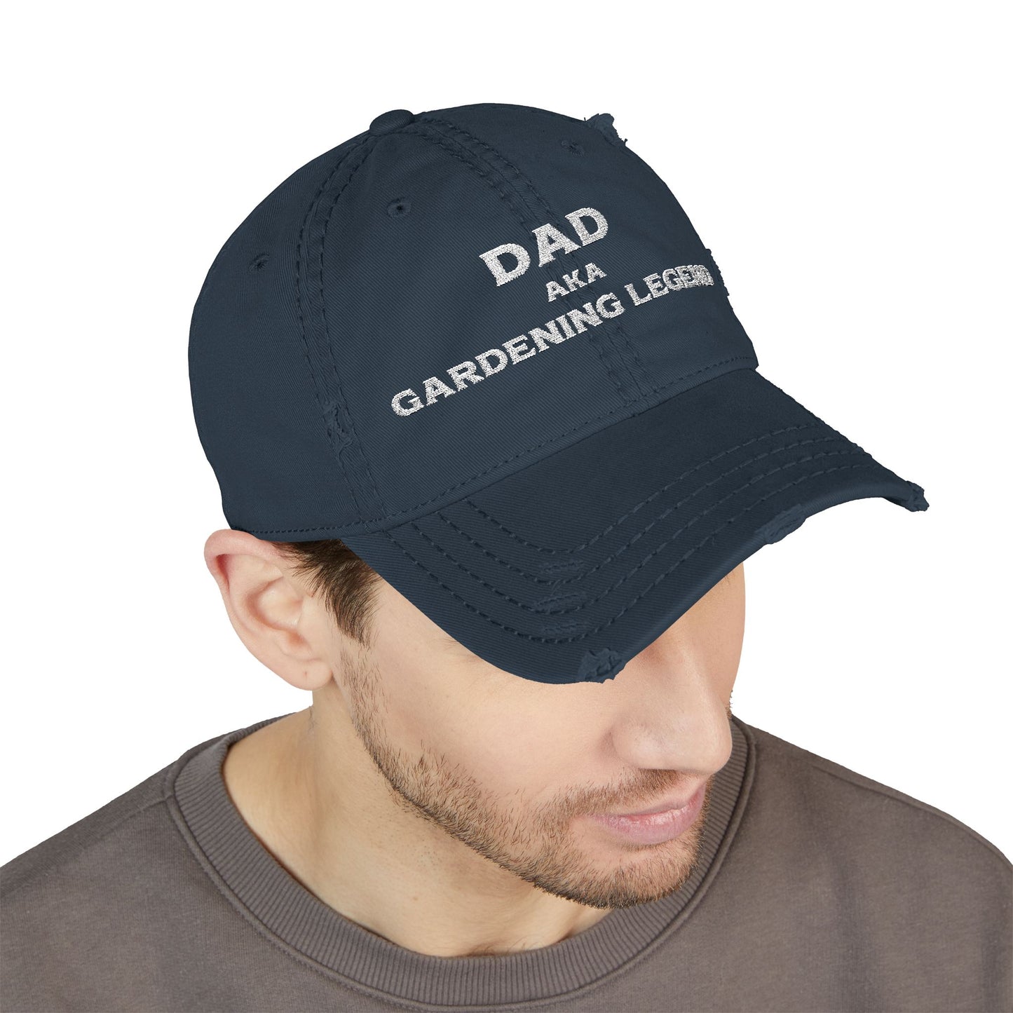 Dad, Aka Gardening Legend - Embroidered Distressed Dad Hat