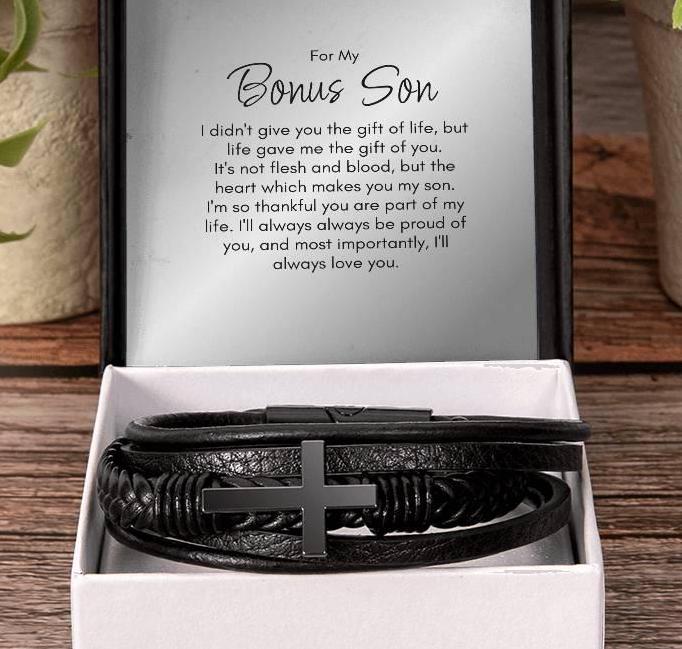 Bonus Son Bracelet, Gift for Bonus Son