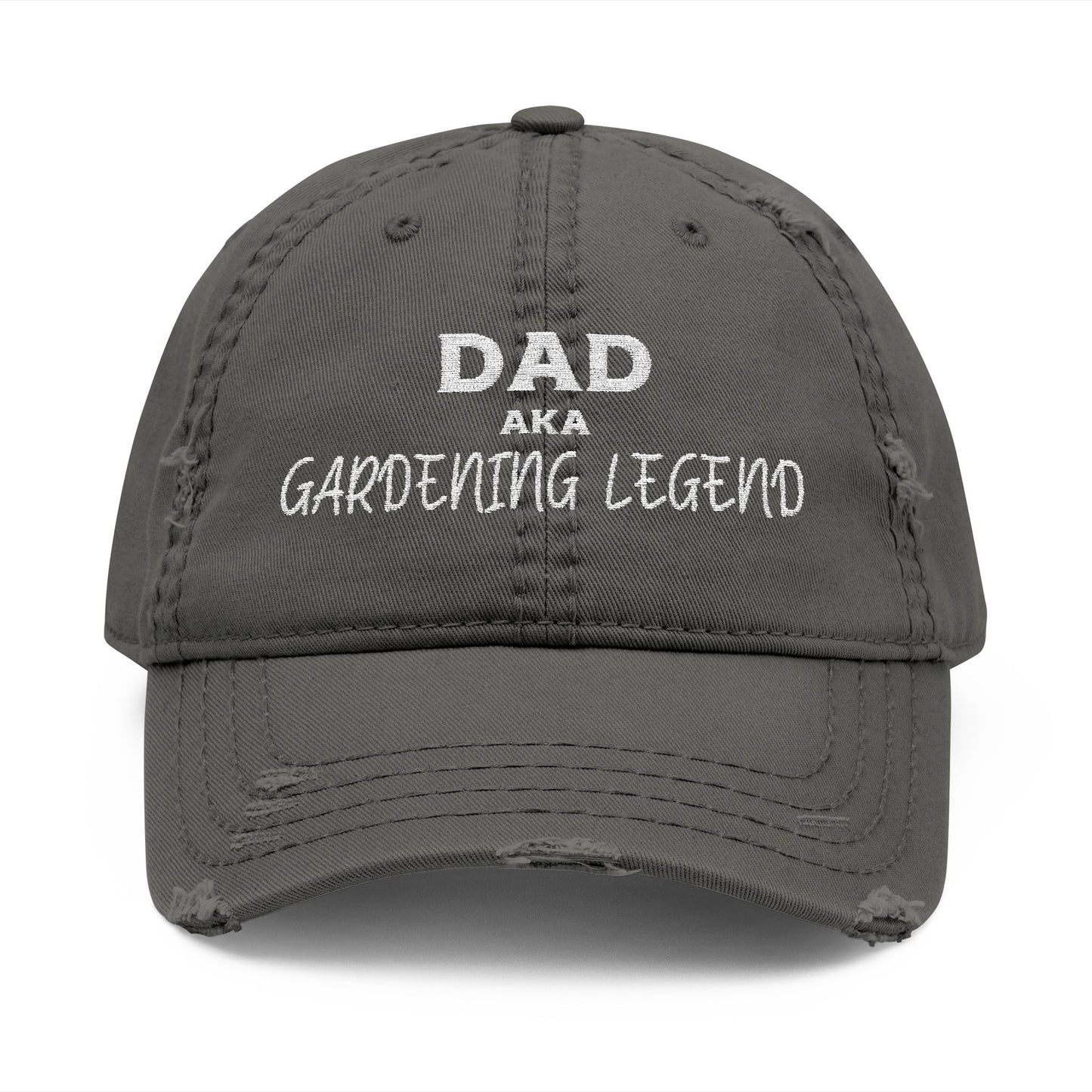 Dad, Aka Gardening Legend - Embroidered Distressed Dad Cap