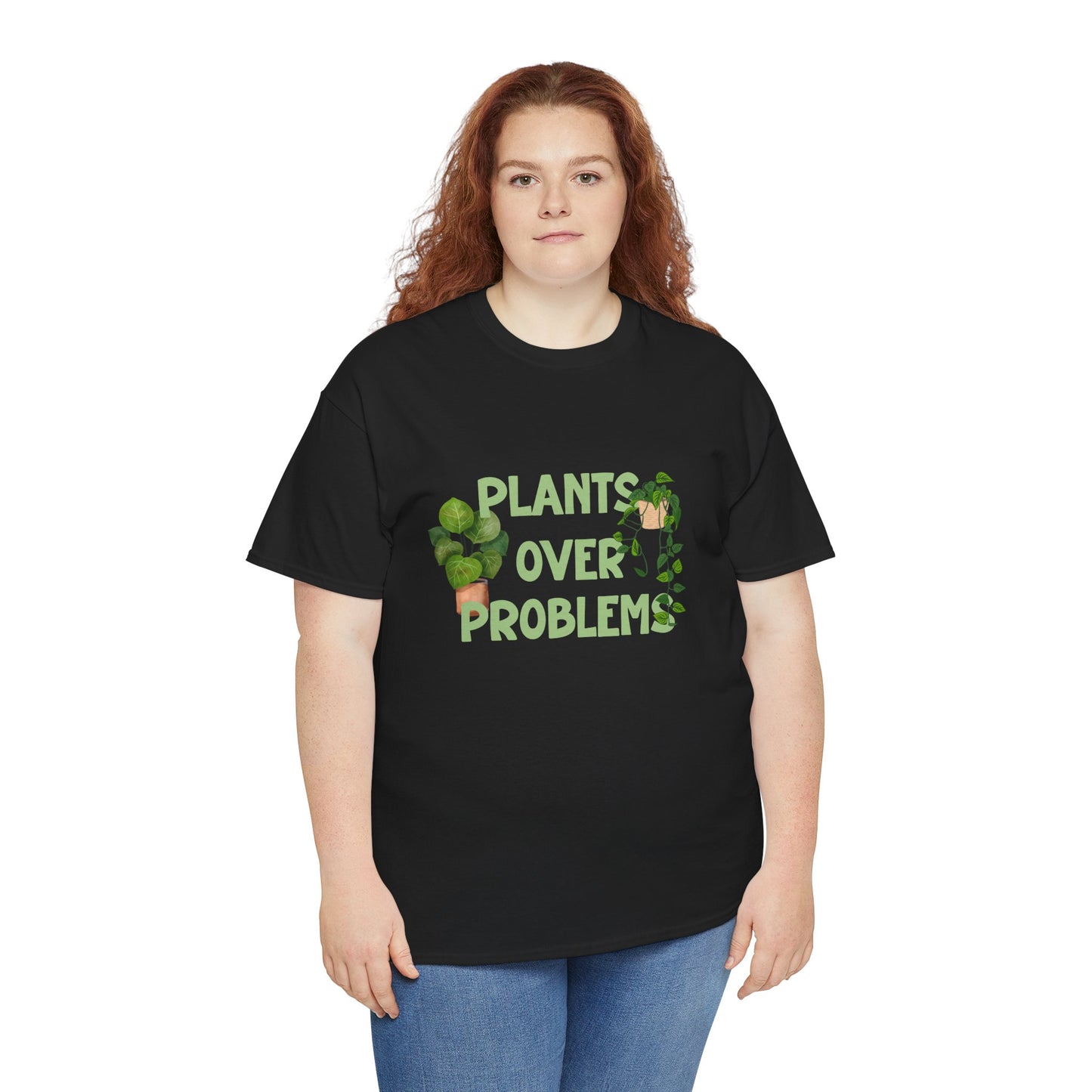 Plants Over Problems T-Shirt β Stress-Free Gardener Tee π±