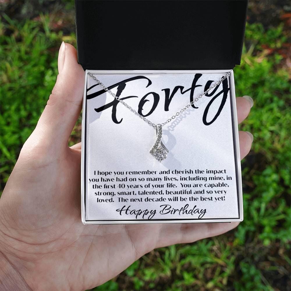40th Birthday Gift Necklace For Women