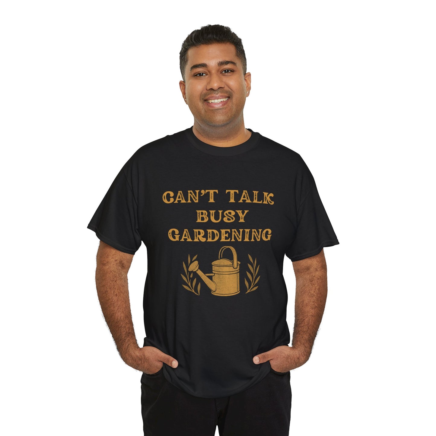 Can't Talk, Busy Gardening Unisex Cotton Tee - Perfect for Gardeners