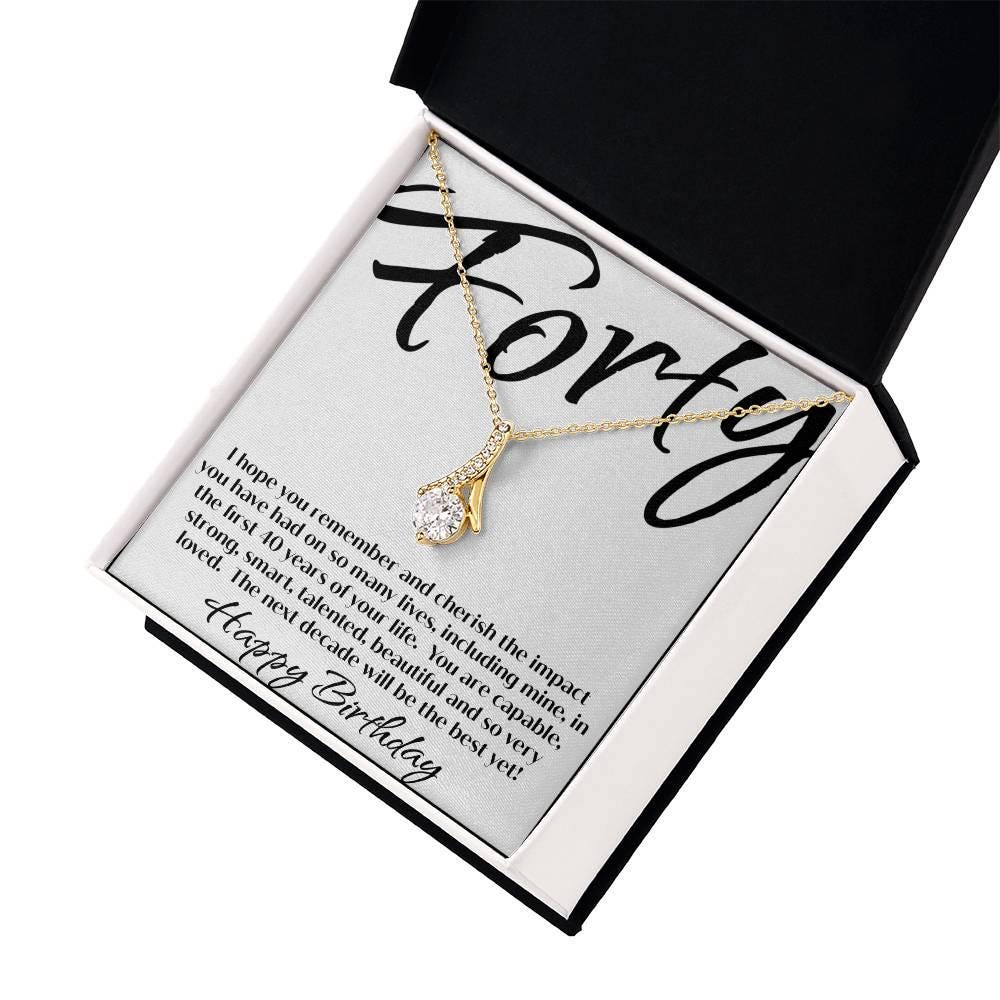 40th Birthday Gift Necklace For Women