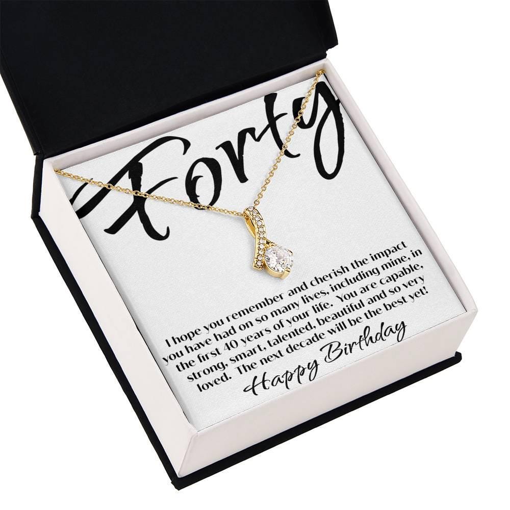 40th Birthday Gift Necklace For Women