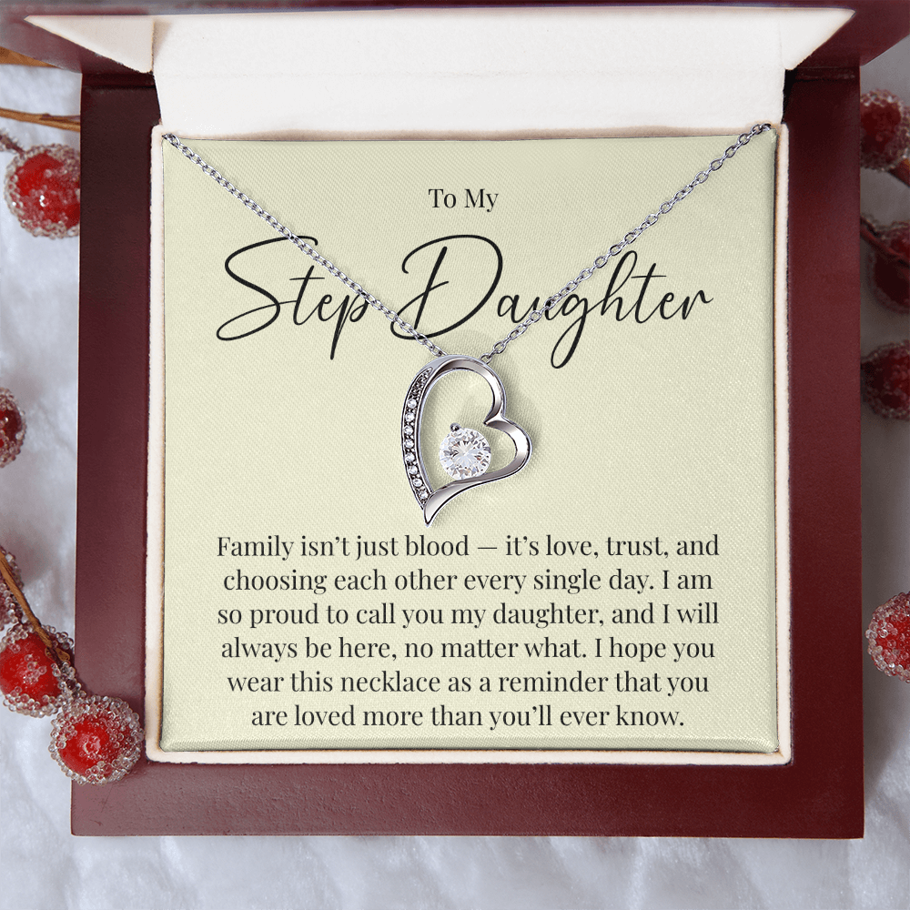 Necklace For A Cherished Step Daughter - Family Isn't Just Blood