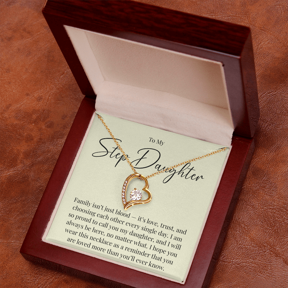 Necklace For A Cherished Step Daughter - Family Isn't Just Blood