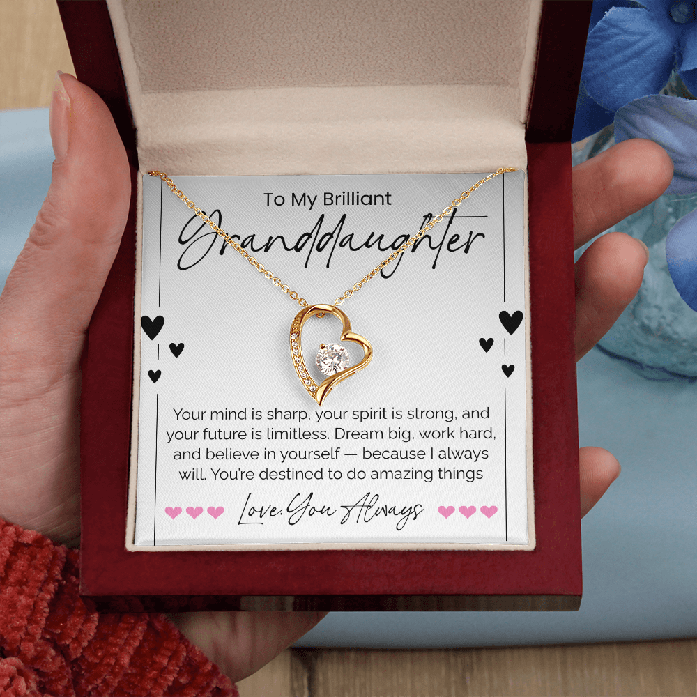 To My Brilliant Granddaughter Necklace – A Gift of Love, Pride & Inspiration