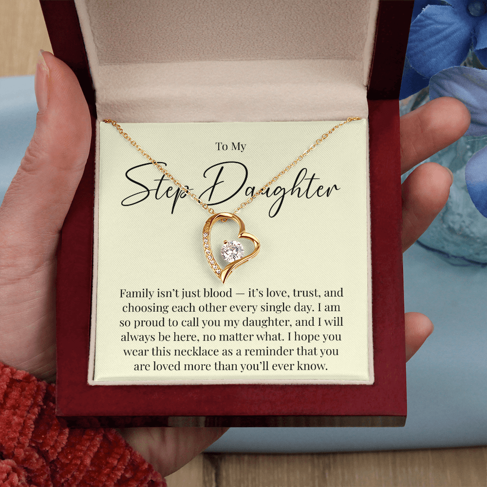Necklace For A Cherished Step Daughter - Family Isn't Just Blood