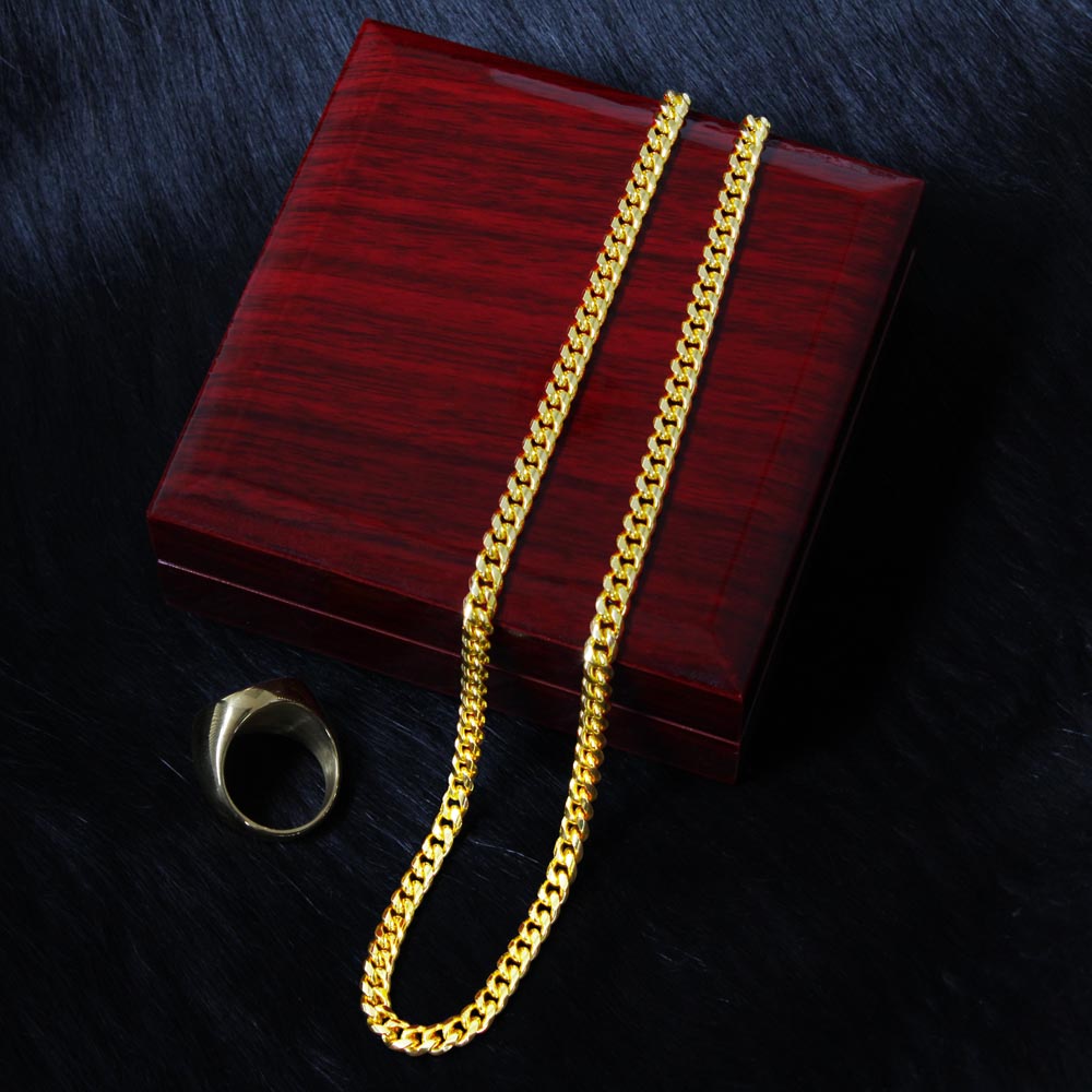 Meaningful Cuban Link Chain Gift for Stepdad