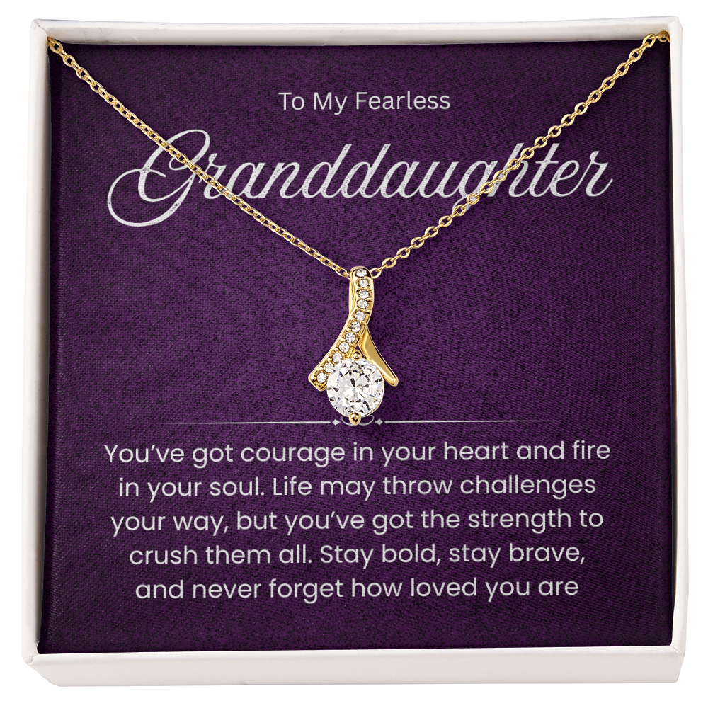 To My Fearless Granddaughter Necklace – A Gift of Courage, Strength & Love