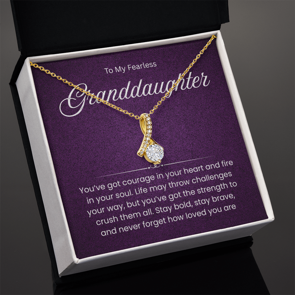 To My Fearless Granddaughter Necklace – A Gift of Courage, Strength & Love