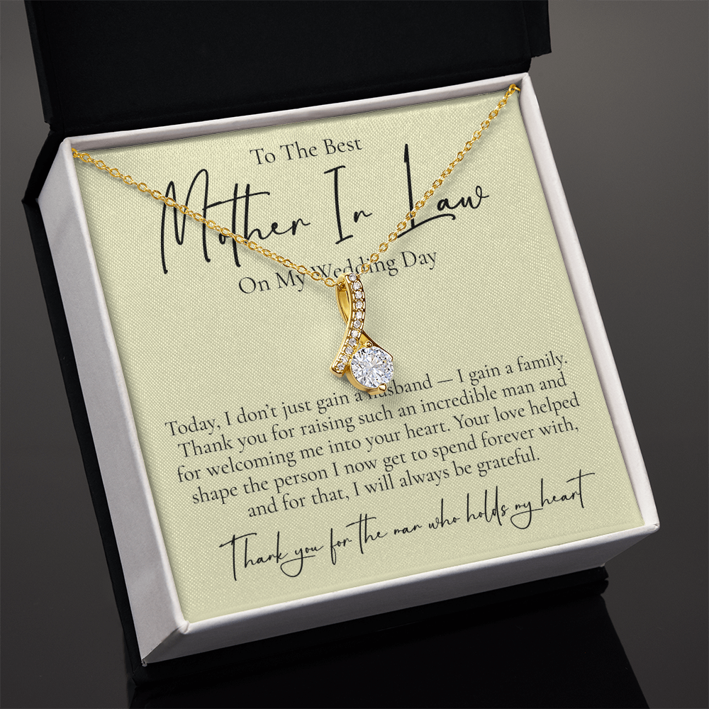 Necklace For Your Mother In Law, On Your Wedding Day
