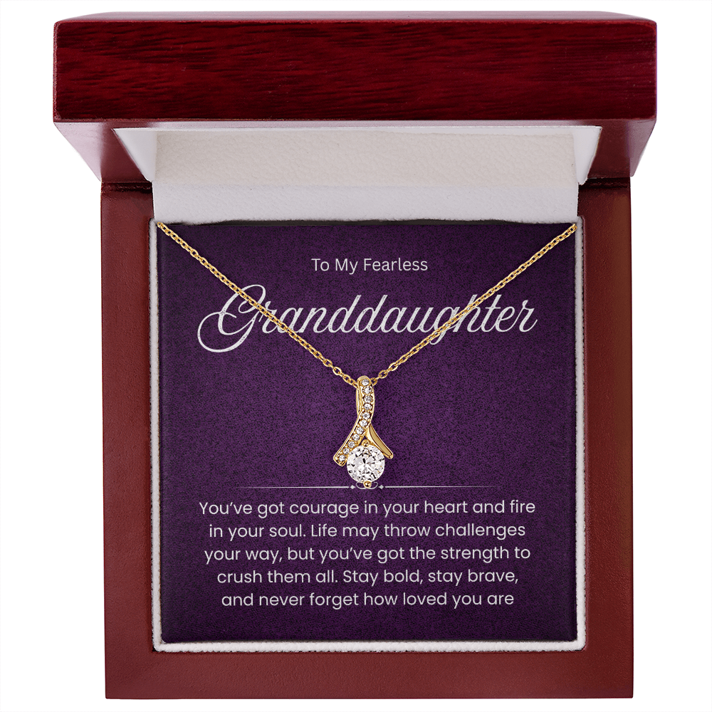 To My Fearless Granddaughter Necklace – A Gift of Courage, Strength & Love