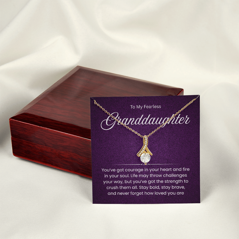 To My Fearless Granddaughter Necklace – A Gift of Courage, Strength & Love