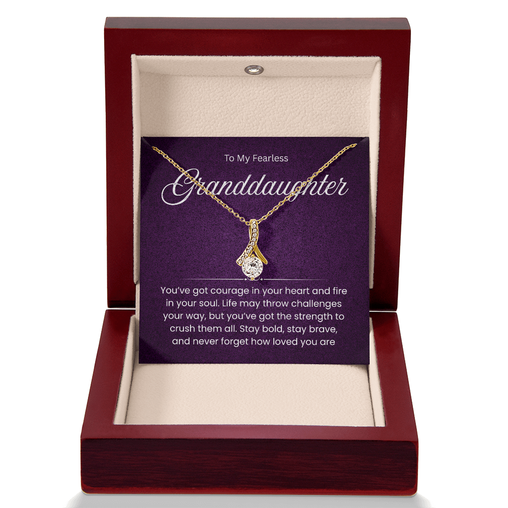 To My Fearless Granddaughter Necklace – A Gift of Courage, Strength & Love