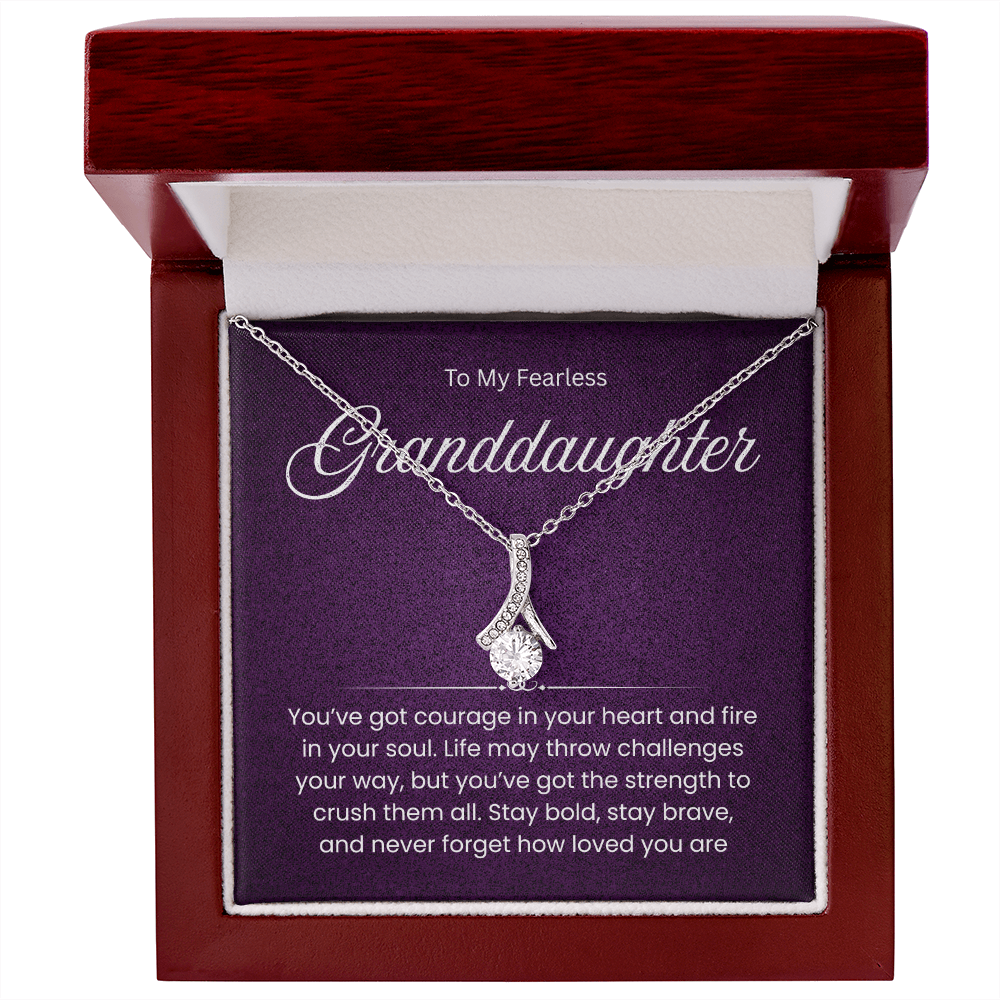 To My Fearless Granddaughter Necklace – A Gift of Courage, Strength & Love