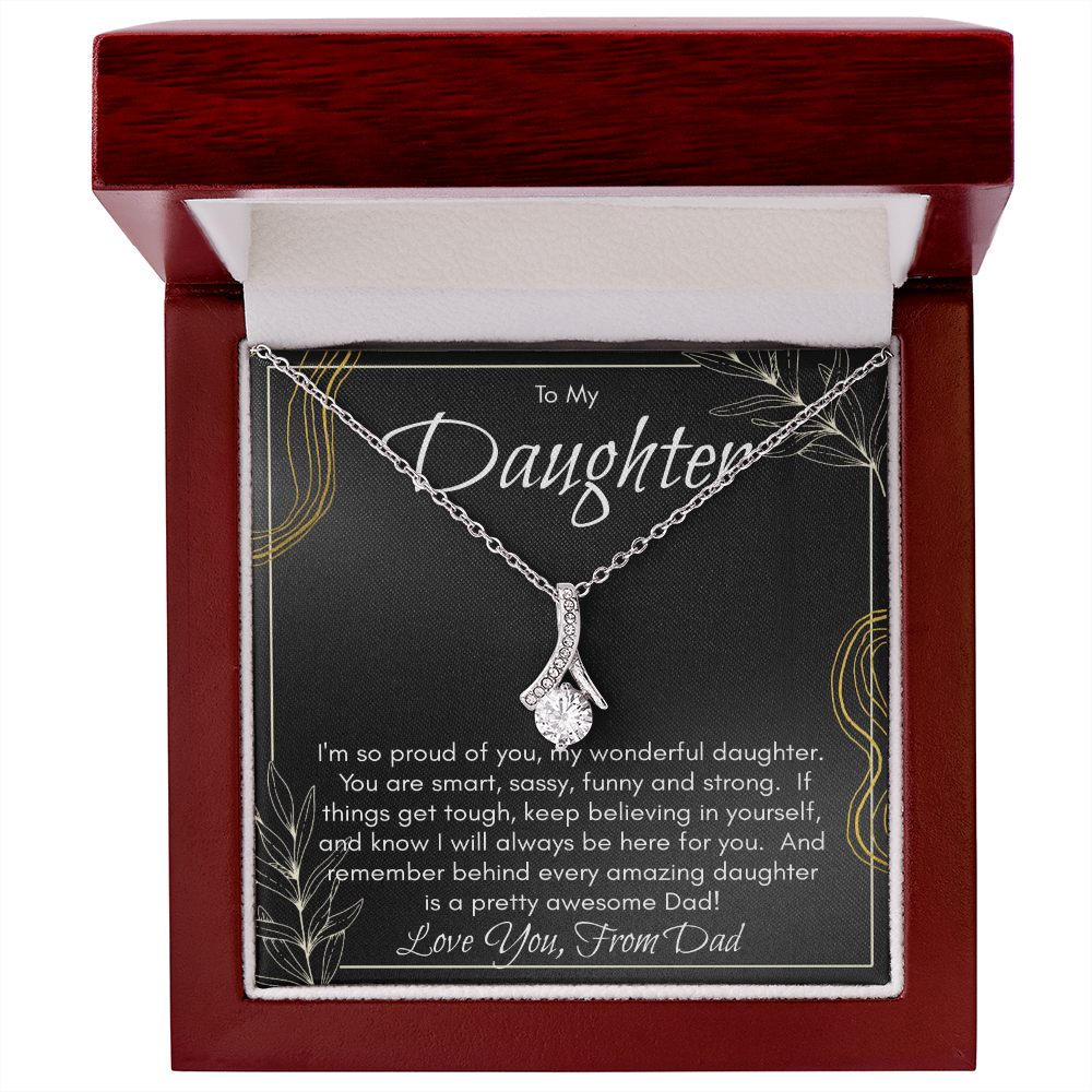 Necklace For A Wonderful Daughter From An Awesome Dad