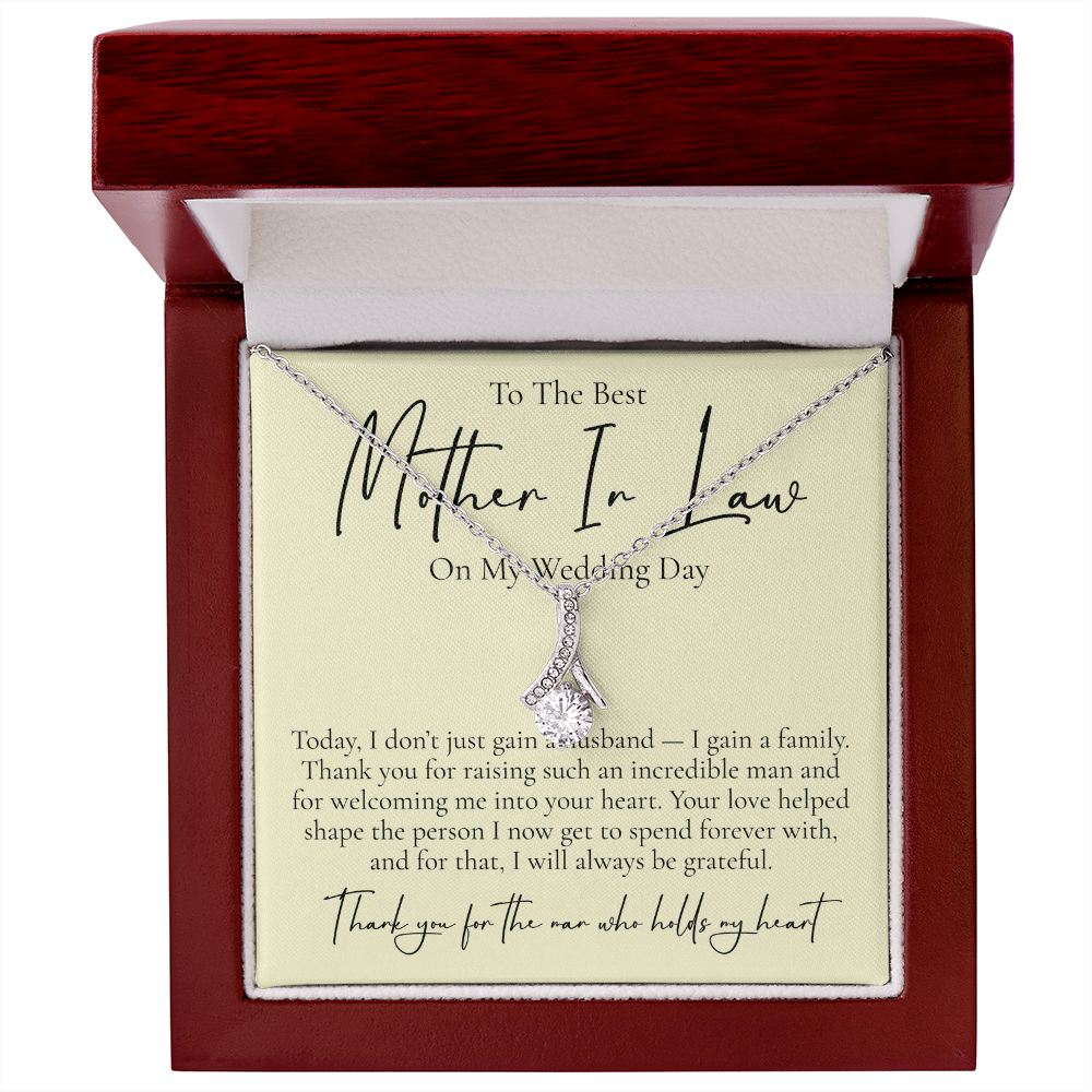 Necklace For Your Mother In Law, On Your Wedding Day
