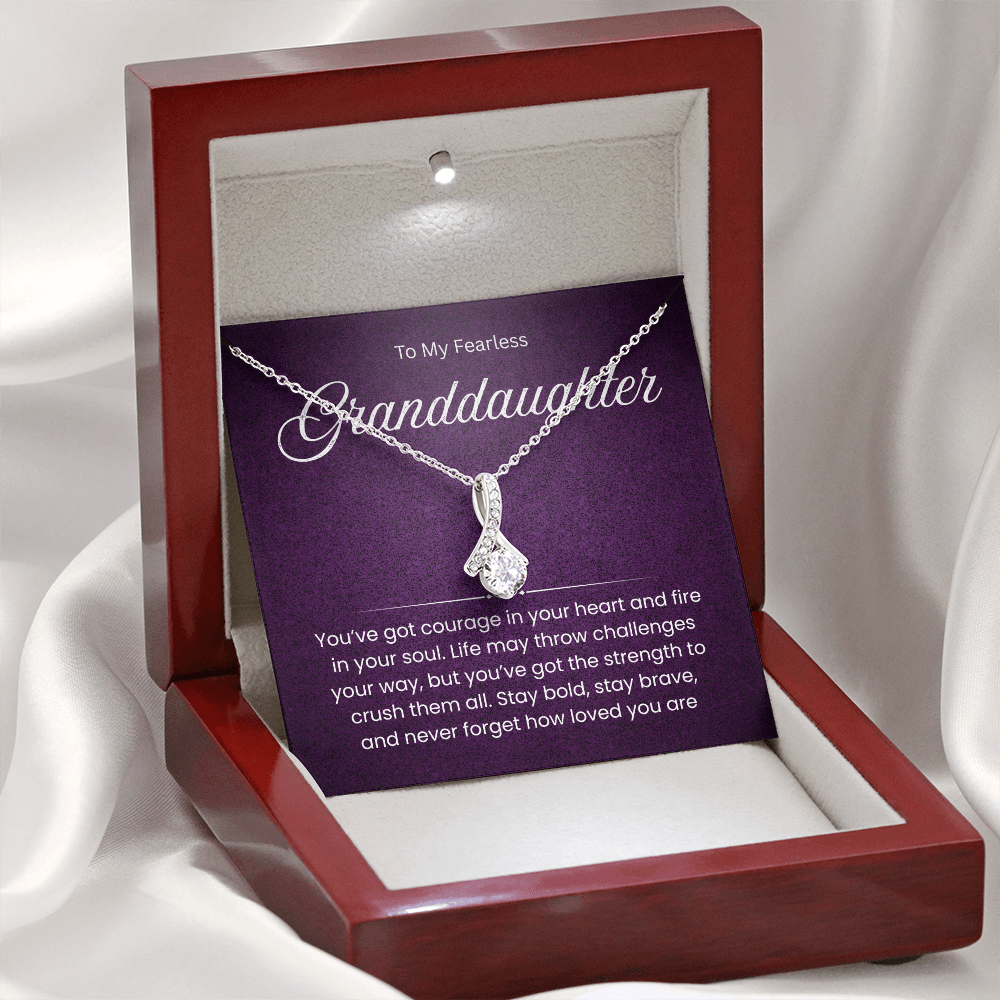 To My Fearless Granddaughter Necklace – A Gift of Courage, Strength & Love