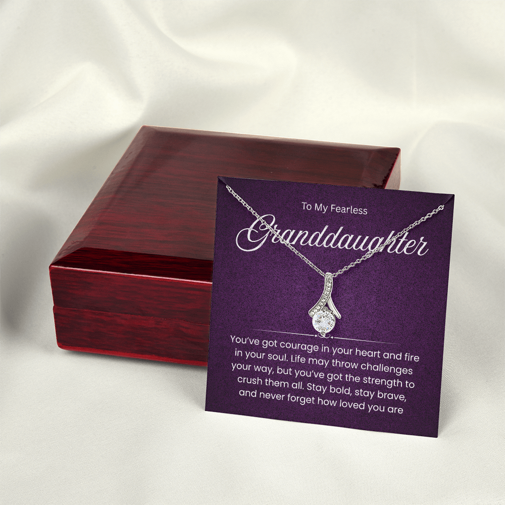 To My Fearless Granddaughter Necklace – A Gift of Courage, Strength & Love