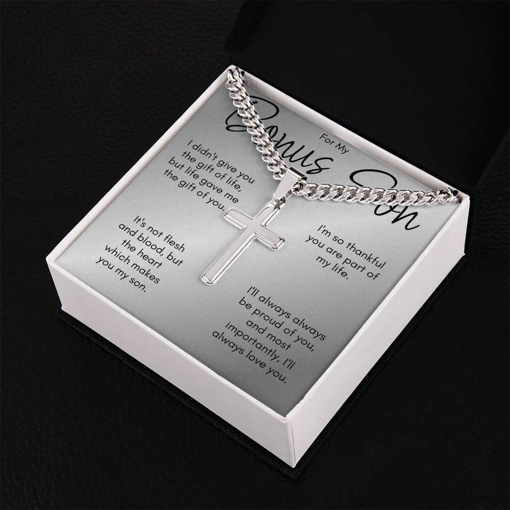 Gift For Bonus Son, Personalized Necklace
