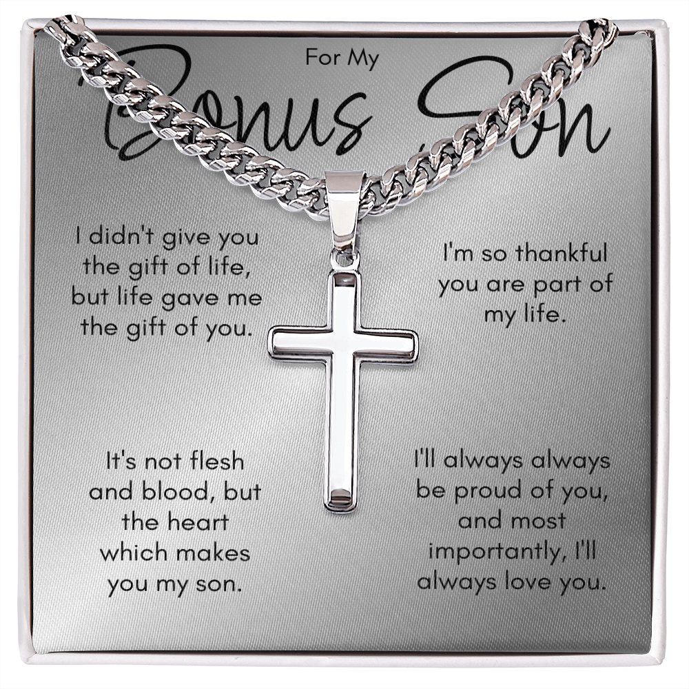 Gift For Bonus Son, Personalized Necklace