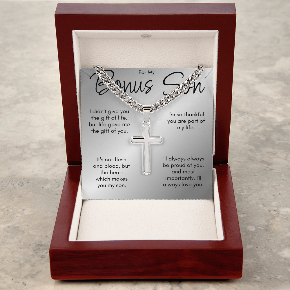 Gift For Bonus Son, Personalized Necklace
