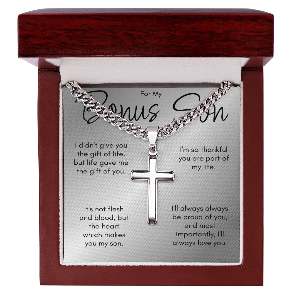 Gift For Bonus Son, Personalized Necklace