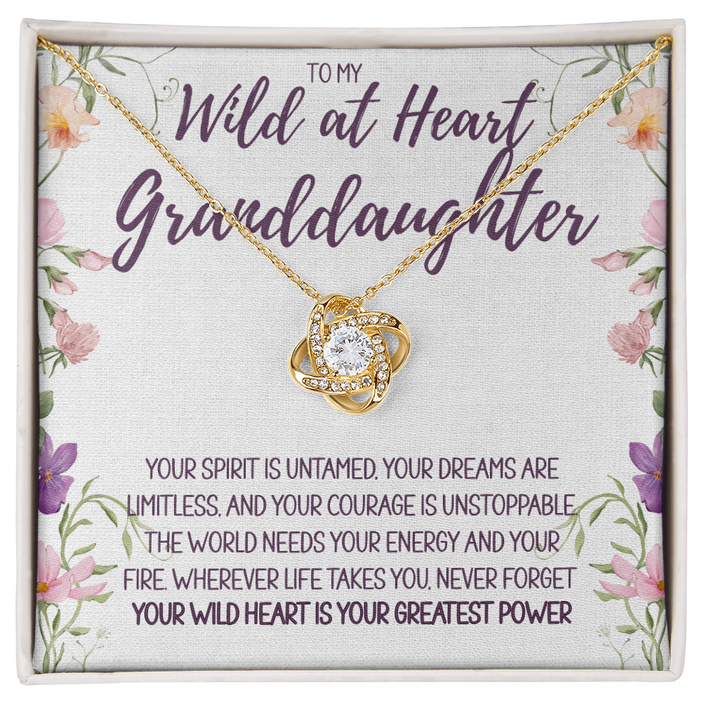 To My Wild at Heart Granddaughter Necklace – A Gift of Love, Strength & Inspiration