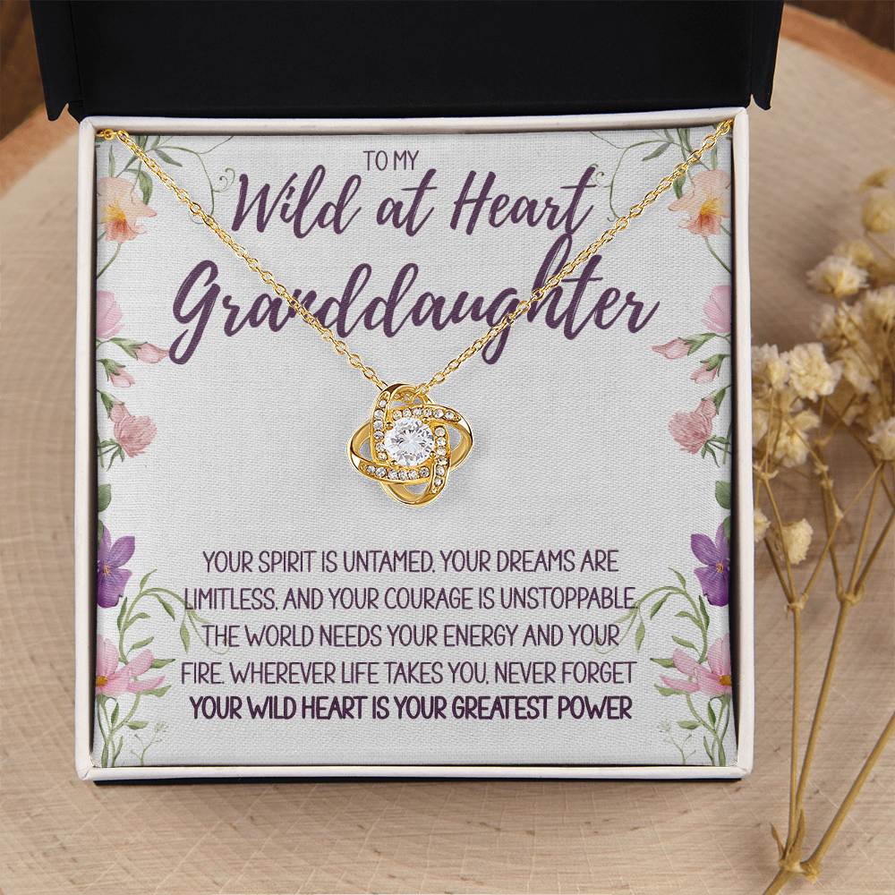 To My Wild at Heart Granddaughter Necklace – A Gift of Love, Strength & Inspiration