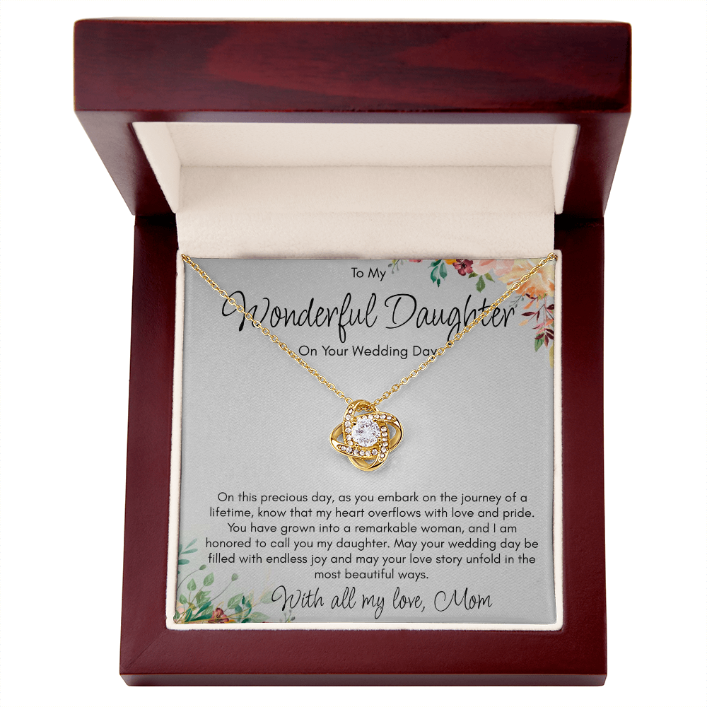 Necklace For Daughter On Her Wedding Day, Love Mom