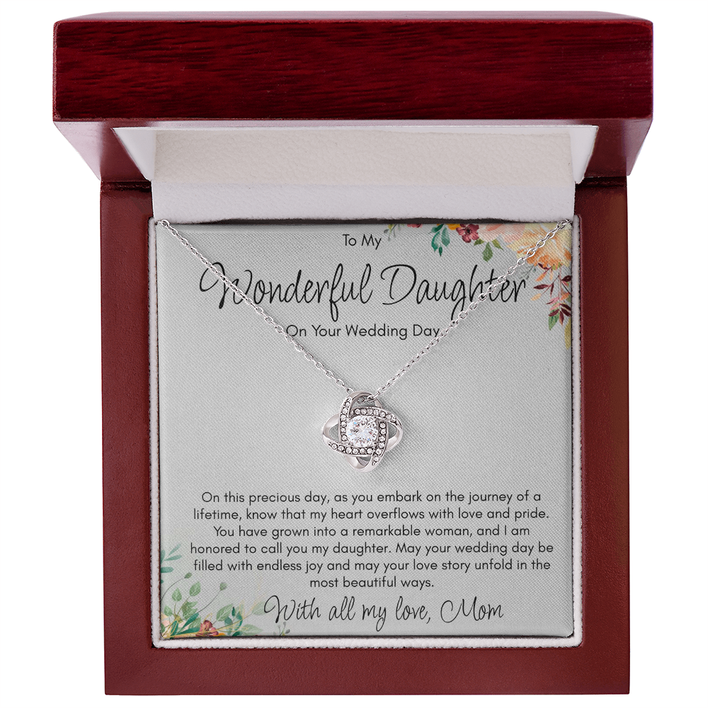 Necklace For Daughter On Her Wedding Day, Love Mom