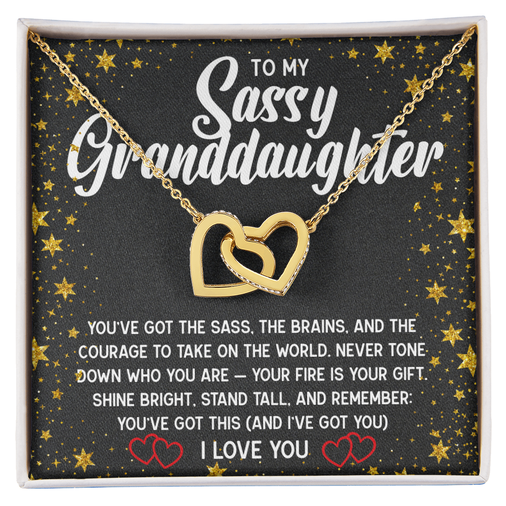 To My Sassy Granddaughter Necklace – A Gift of Love, Confidence & Attitude