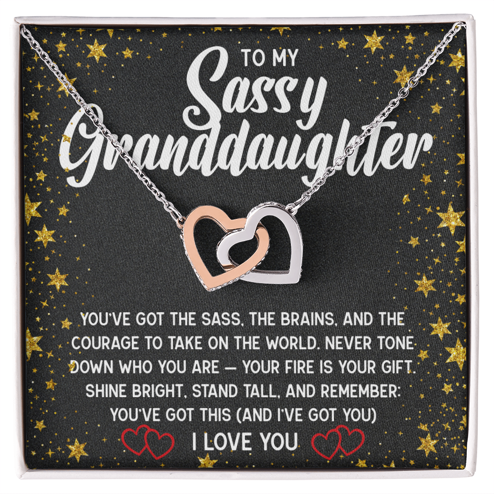 To My Sassy Granddaughter Necklace – A Gift of Love, Confidence & Attitude