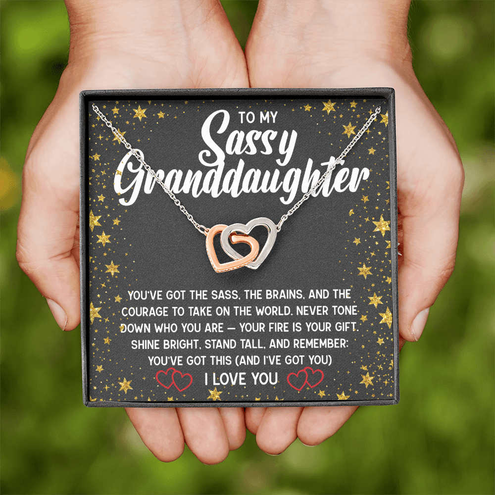 To My Sassy Granddaughter Necklace – A Gift of Love, Confidence & Attitude
