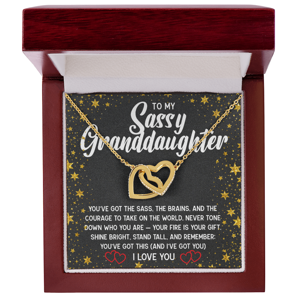 To My Sassy Granddaughter Necklace – A Gift of Love, Confidence & Attitude