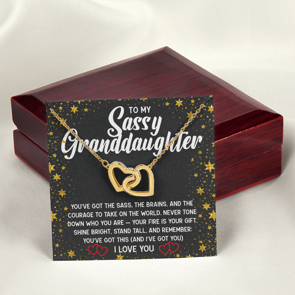 To My Sassy Granddaughter Necklace – A Gift of Love, Confidence & Attitude